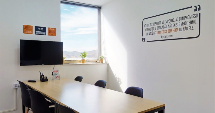 Sala de Reunião 1 Coworking na Cinelândia Centro do Rio de Janeiro